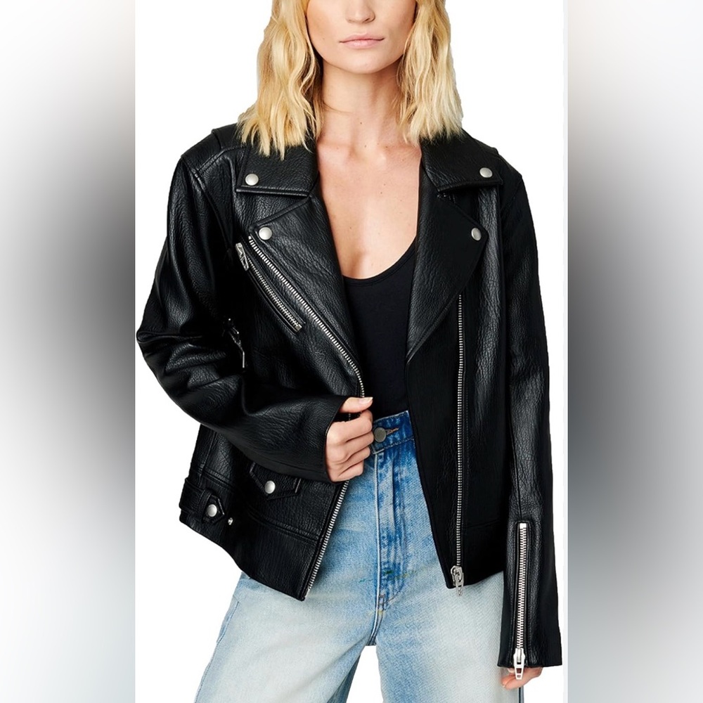 BlankNYC Faux Leather Moto Jacket XS Black NWT Biker Chic